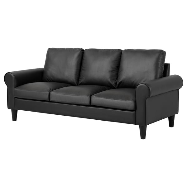 Compact Black Sofa